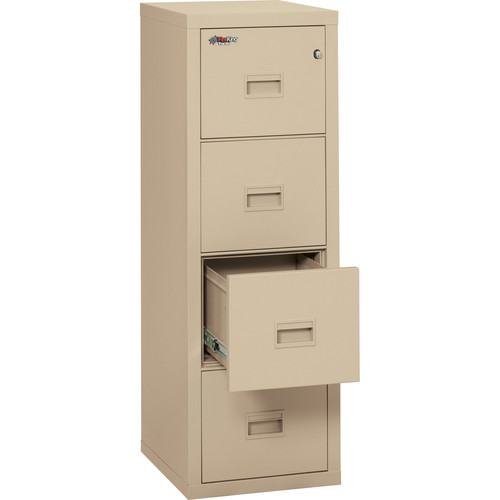FireKing Insulated Turtle File Cabinet - 4-Drawer - 17.7" x 22.1" x 52.8" - 4 x Drawer(s) for File (FIR4R1822CPA)