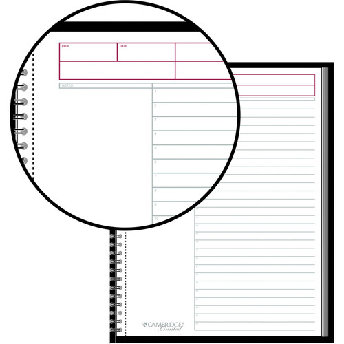 Mead 1 - Subject Action Planner Notebook - Letter - 80 Sheets - Double Wire Spiral - 0.34" Ruled - (MEA06064)