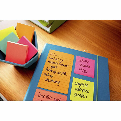 Post-it Lined Notes - Poptimistic Color Collection - 300 - 4" x 6" - Rectangle - 100 Sheets - (MMM6603AN)