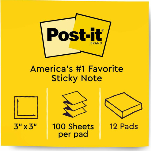 Post-it Dispenser Notes - 1200 - 3" x 3" - Square - 100 Sheets per Pad - Unruled - Guava, Aqua (MMMR33012AN)