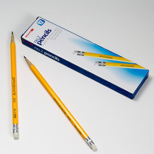 Officemate No. 2 Wood Pencils - #2 Lead - Yellow Wood Barrel - 1 Dozen (OIC66520)