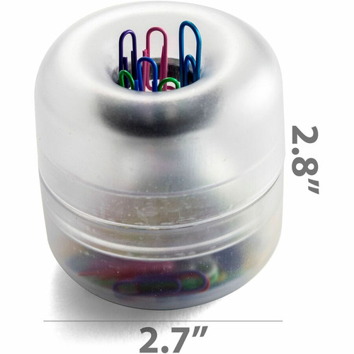 Officemate Euro-Style Designer Paper Clip Holder - 1 Each - Clear (OIC93695)