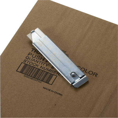 Officemate Single-Sided Razor Blade Carton Cutter - Steel - 4" Length - 12 / Box (OIC94966)
