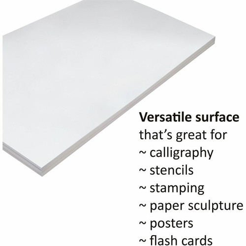 Pacon Tagboard - Craft, Art - 1.10"Height x 9"Width x 12"Length - 100 / Pack - White (PAC5211)