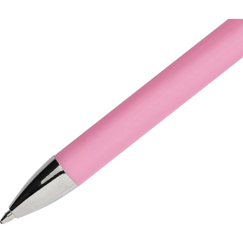 Paper Mate FlexGrip Pink Ribbon Retractable Pen - Medium Pen Point - Retractable - Black - Pink - 1 (PAP70672)
