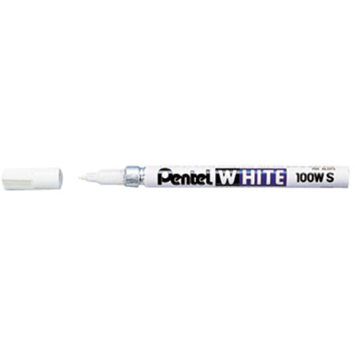 Pentel Felt Tip White Markers - Bullet Marker Point Style - White - 1 Each (PEN100WS)