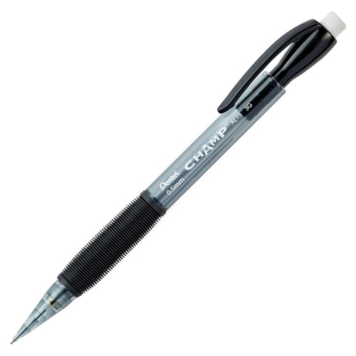 Pentel Champ Mechanical Pencils - #2 Lead - 0.5 mm Lead Diameter - Refillable - Black Barrel - 12 / (PENAL15A)