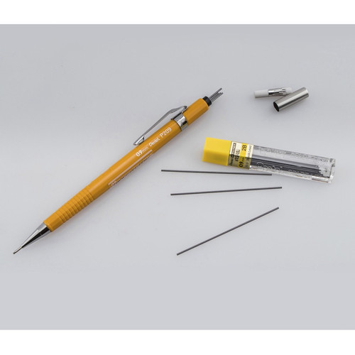 Pentel Sharp Automatic Pencils - #2 Lead - 0.9 mm Lead Diameter - Refillable - Black Lead - Yellow (PENP209G)