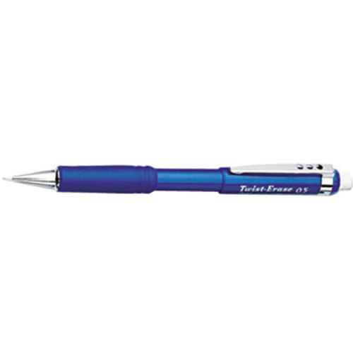 Pentel Twist-Erase III Mechanical Pencil - HB Lead - 0.5 mm Lead Diameter - Refillable - Blue - 1 (PENQE515C)