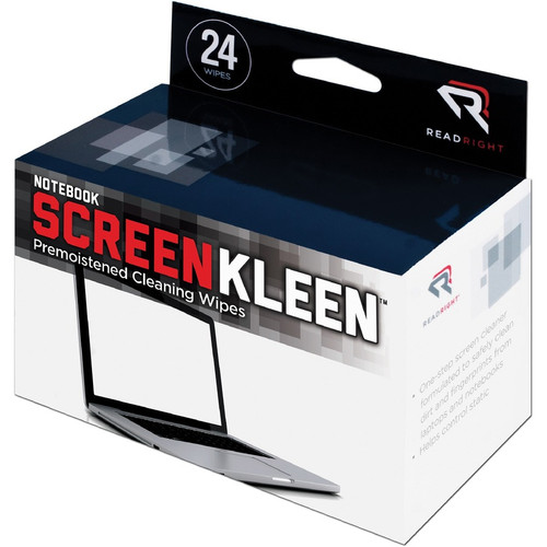 Read Right Notebook ScreenKleen - For Display Screen - Lint-free - 24 / Box (REARR1217)