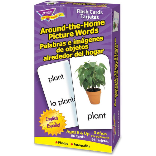 Trend English/Spanish Picture Words Flash Cards - Educational - 1 Each (TEPT53015)