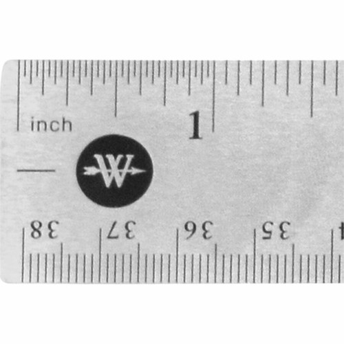 Westcott Stainless Steel Rulers - 15" Length 1" Width - 1/16, 1/32 Graduations - Metric, Imperial - (ACM10416)