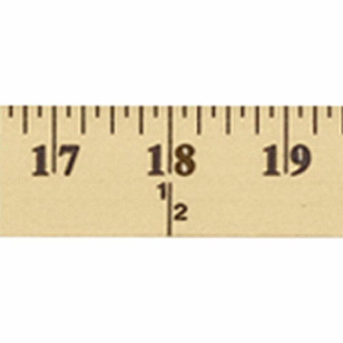 Westcott Wood Yardstick - 36" Length 1" Width - 1/8 Graduations - Imperial Measuring System - Wood (ACM10425)