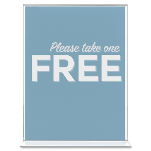 Deflecto Classic Image Double-Sided Sign Holder - 1 Each - 8.5" Width x 11" Height - Rectangular - (DEF69201)