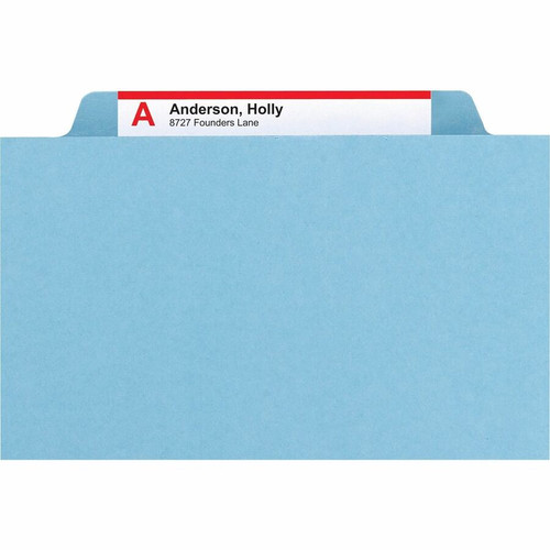 Smead SafeSHIELD 2/5 Tab Cut Letter Recycled Classification Folder - 8 1/2" x 11" - 2" Expansion - (SMD13730)