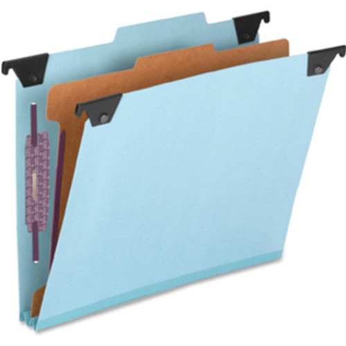 Smead 2/5 Tab Cut Letter Recycled Hanging Folder - 8 1/2" x 11" - 2" Expansion - 2 x 2S Fastener(s) (SMD65105)