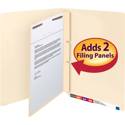 Smead Self-Adhesive Folder Dividers with Twin-Prong Fastener - For Letter 8 1/2" x 11" Sheet - - - (SMD68027)