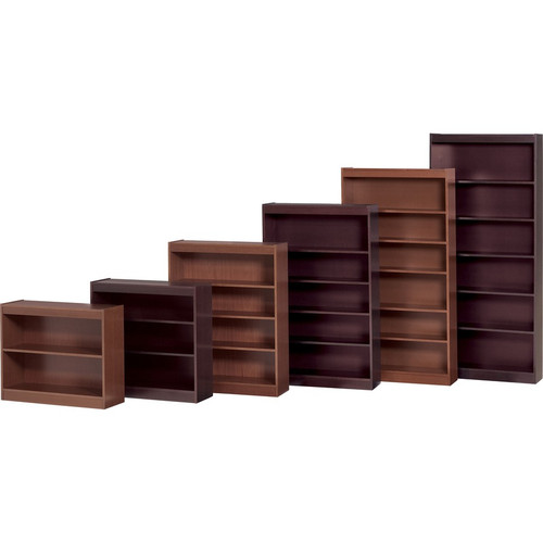 Lorell Panel End Hardwood Veneer Bookcase - 36" x 12" x 36" - 3 x Shelf(ves) - 330 lb Load Capacity (LLR60071)