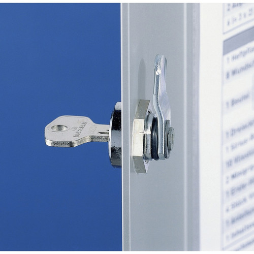 DURABLE Brushed Aluminum Keyed Lock 54-Key Cabinet - 11-9/10" W x 11" H x 4-4/5" D - Key Door (DBL195323)
