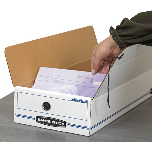 Bankers Box Liberty Check and Form Boxes - Internal Dimensions: 9" Width x 23" Depth x 4" Height - (FEL00002)