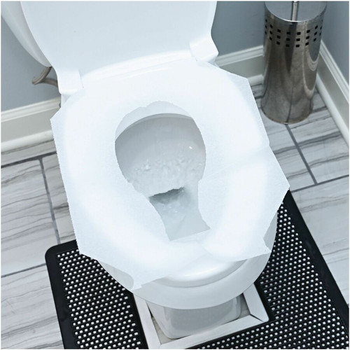 Genuine Joe Half-fold Toilet Seat Covers - Half-fold - For Public Toilet - 2500 / Carton - White (GJO10150)