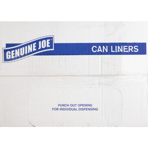 Genuine Joe Economy High-Density Can Liners - Extra Large Size - 60 gal Capacity - 38" Width x 58" (GJO70014)