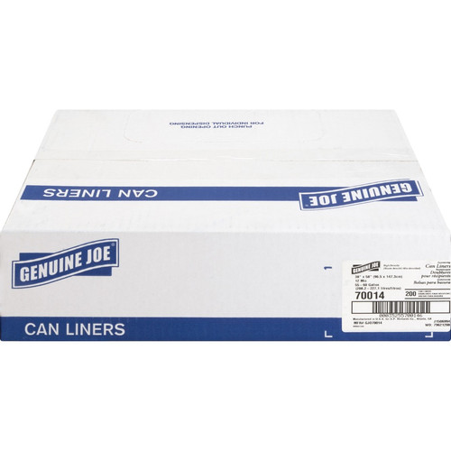 Genuine Joe Economy High-Density Can Liners - Extra Large Size - 60 gal Capacity - 38" Width x 58" (GJO70014)