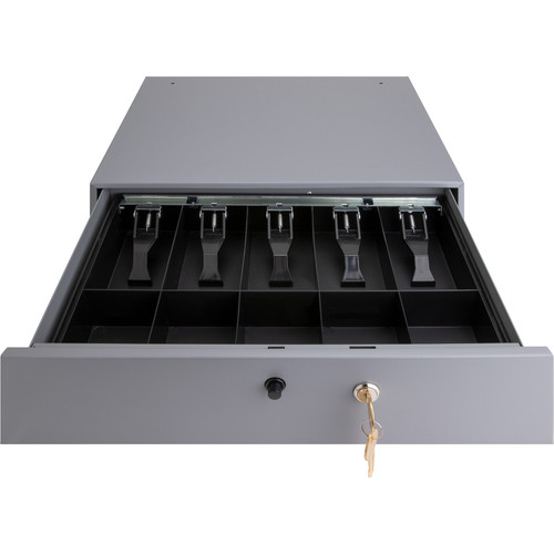 Sparco Removable Tray Cash Drawer - Gray - 3.8" Height x 17.8" Width x 15.8" Depth (SPR15504)
