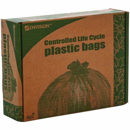 Stout Controlled Life-Cycle Plastic Trash Bags - 13 gal Capacity - 24" Width x 30" Length - 0.70 - (STOG2430W70)