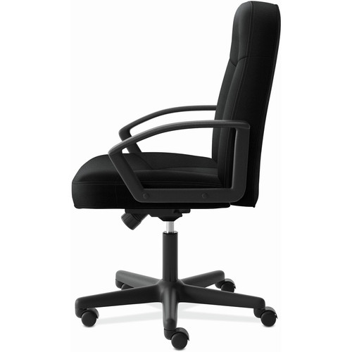 HON High-Back Executive Chair | Center-Tilt | Fixed Arms | Black Fabric - Polyester Seat - Black - (BSXVL601VA10)
