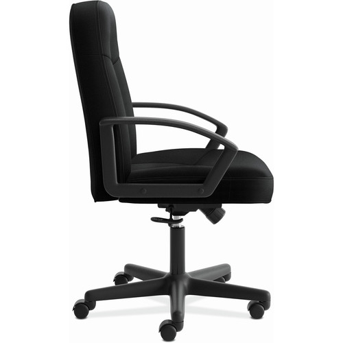 HON High-Back Executive Chair | Center-Tilt | Fixed Arms | Black Fabric - Polyester Seat - Black - (BSXVL601VA10)