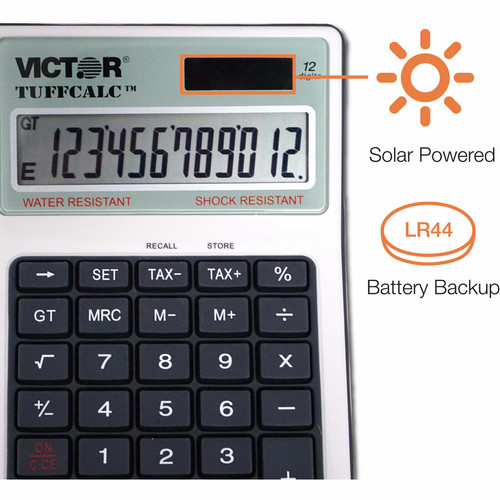 Victor 99901 TuffCalc Calculator - Extra Large Display, Angled Display, Water Proof, Shock Battery (VCT99901)