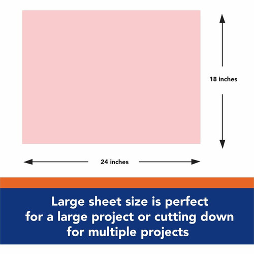 Tru-Ray Construction Paper - 18"Width x 24"Length - 50 / Pack - Shocking Pink (PAC103076)