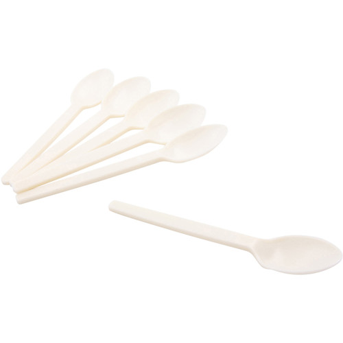 Conserve Disposable Spoon - 100/Box - Disposable - White (BAU10232)