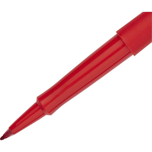 Paper Mate Flair Point Guard Felt Tip Marker Pens - Medium Pen Point - Red Water Based Ink - Red - (PAP8420152)