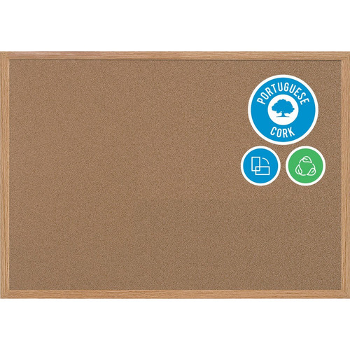 MasterVision Recycled Cork Bulletin Boards - 48" Height x 72" Width - Cork Surface - Self-healing - (BVCSB1420001233)