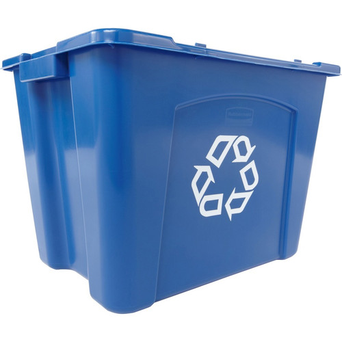 Rubbermaid Commercial 14-gallon Recycling Box - 14 gal Capacity - Rectangular - 14.8" Height x 16" (RCP571473BE)