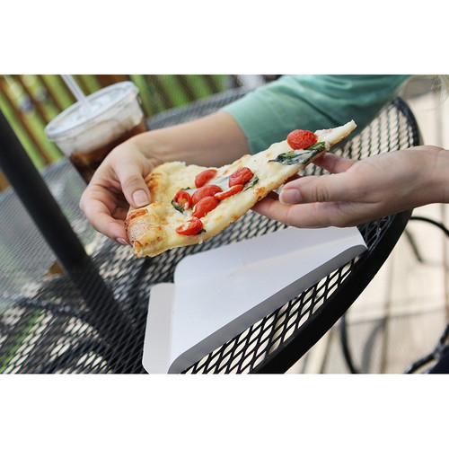 SEPG Southern Champ Pizza Wedge Trays - Serving, Pizza - White - Paper Body - 500 / Carton (EGS009078)