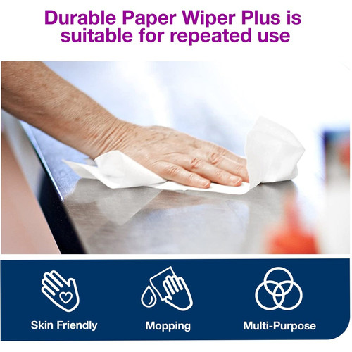 Essity Paper Wiper Plus White W24 - Tork Paper Wiper Plus White W24, Pop-Up Box, 8 x 100 Sheets, (TRK192127)