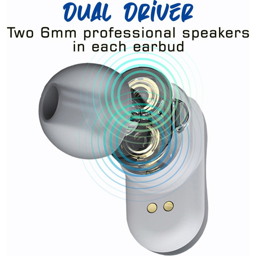 Maxell True Wireless Dual Driver Bluetooth Earbuds - Stereo - True Wireless - Bluetooth - Earbud - (MAX199652)