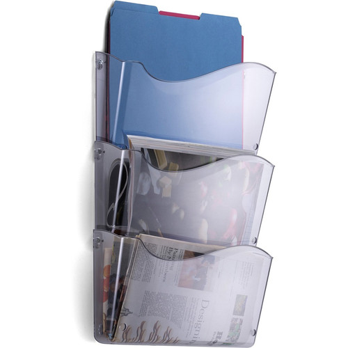 Officemate Unbreakable Wall File - 6.5" Height x 13.8" Width x 3" Depth - Unbreakable - Clear - 1 (OIC21654)