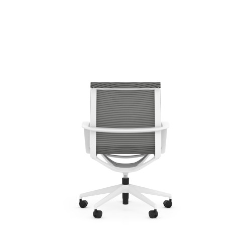 Astro All Mesh Mid Back Chair - WHT Frame/Grey Mesh (MOS28285GRY)