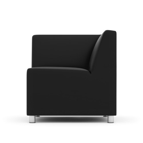 Fuse 90 Deg Corner Chair Black Vinyl  - 31"W x 28.25"D x 33.5"H (MOS9784BLK)