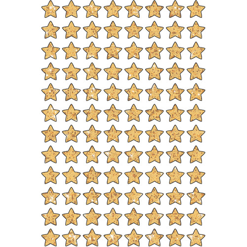 Trend Gold Sparkle Stars superShapes Stickers - Sparkle Stars Shape - Self-adhesive - Acid-free, - (TEP46403)