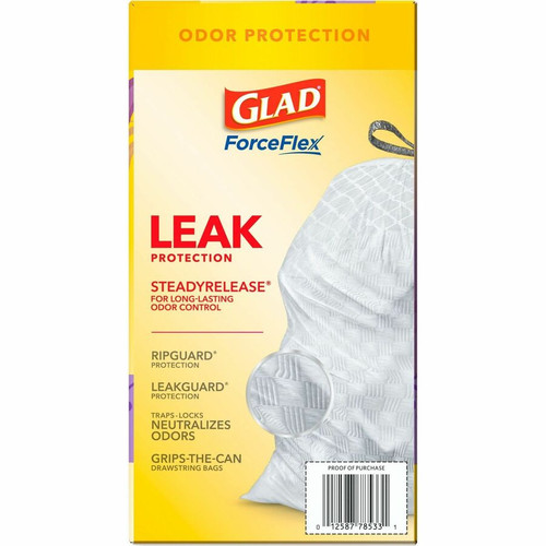 Glad ForceFlex Tall Kitchen Drawstring Trash Bags - Mediterranean Lavender with Febreze Freshness - (CLO78902BD)