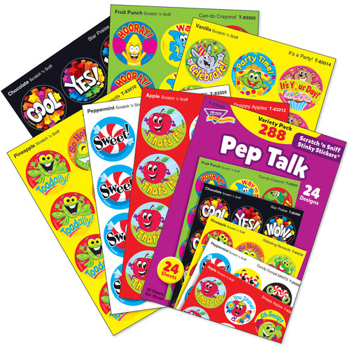 Trend Pep Talk Scratch 'n Sniff Stinky Stickers - Unicorn, Country Critters, Ribbeting Rewards, - - (TEP83920)