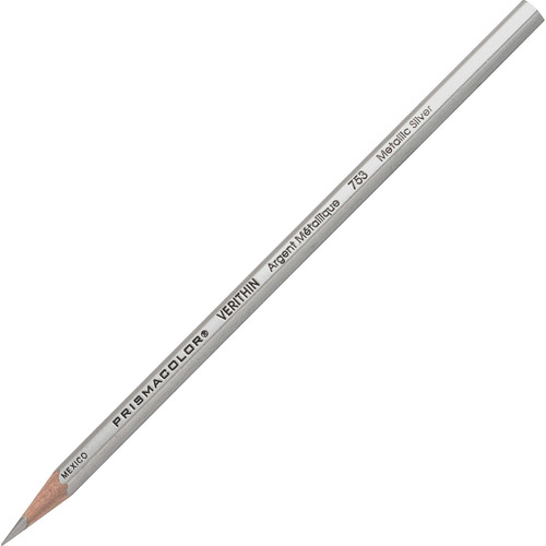 Prismacolor Premier Verithin Colored Pencil - Silver Lead - Silver Barrel - 12 / Dozen (SAN2460)