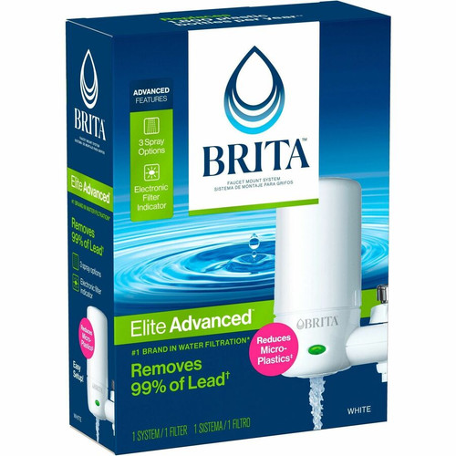 Brita Complete Water Faucet Filtration System with Light Indicator - Faucet - 100 gal Filter Life - (CLO42201BD)