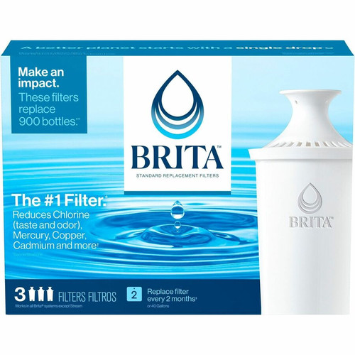 Brita Replacement Water Filter for Pitchers - Dispenser - Pitcher - 40 gal Filter Life (Water Month (CLO35503PL)