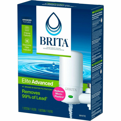 Brita Complete Water Faucet Filtration System with Light Indicator - Faucet - 100 gal Filter Life - (CLO42201CT)